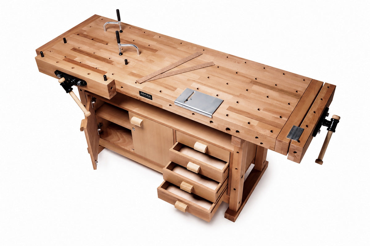 Top view of RAMIA Multi-Bench 2000 Combo workbench set